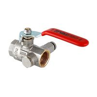 Кран шар. BASE с дренажом и воздухоотводчиком 1/2" вн.-вн. | код. VT.245.N.04 | VALTEC