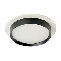 Светильник ДВО-15w GX53 без лампы белый черный | код 51351 | Feron