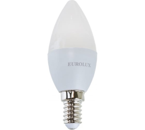 Лампа светодиодная LL-E-C37-5W-230-2,7K-E14 (свеча, 5Вт, тепл., Е14) Eurolux, , Шт | код 76/2/1 | EUROLUX