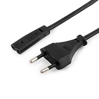 Кабель питания для ноутбуков, аудио/видео техники Cablexpert PC-184-VDE-1.8M, 1,8м, CEE 7/16 - C7, VDE, , 2-pin, 2х0,75, черный, пакет | код PC-184-VDE-1.8M | Cablexpert
