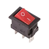 Выключатель клавишный 250В 3А (3с) ON-ON красн. Micro (RWB-102) | Код. 36-2031 | Rexant