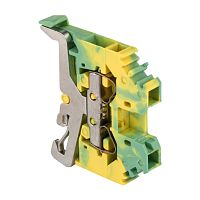 Колодка клеммная пружинная (ЗНИ) JXB-S-4 32А земля EKF | код plc-jxb-s-4pe | EKF