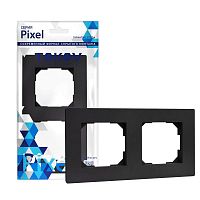 Рамка 2-м Pixel универс. карбон | код TKE-PX-RM2-C14 | TOKOV ELECTRIC