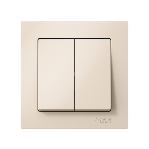 ATLASDESIGN 2-клавишный ВЫКЛЮЧАТЕЛЬ, сх.5, 10АХ, в сборе, быстрозажимные клеммы, БЕЖЕВЫЙ | код ATN000252S | Systeme Electric фото 2 ATLASDESIGN 2-клавишный ВЫКЛЮЧАТЕЛЬ, сх.5, 10АХ, в сборе, быстрозажимные клеммы, БЕЖЕВЫЙ | код ATN000252S | Systeme Electric фото 2