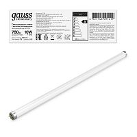 Лампа светодиодная Elementary T8 Glass 600мм G13 10Вт 4000К | Код. 93020 | Gauss