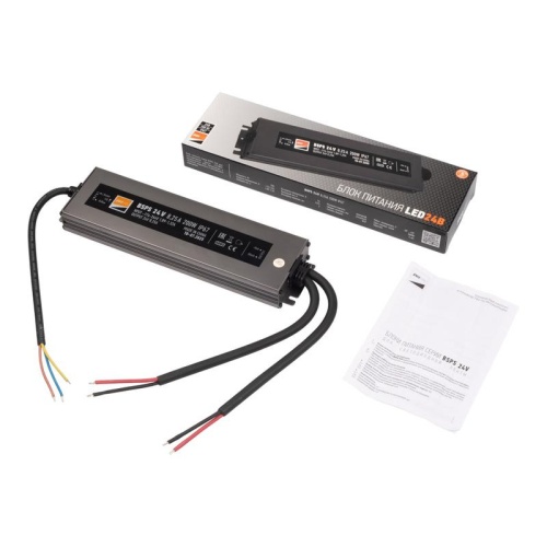 Блок питания для светодиод. ленты BSPS 24В 8.25А=200Вт IP67 JazzWay 5066557 фото 3