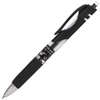 Ручка гелевая автоматическая с грипом BRAUBERG Black Jack, ЧЕРНАЯ, трехгранная, узел 0,7 мм, линия письма 0,5 мм, 141552 | код 141552 | BRAUBERG