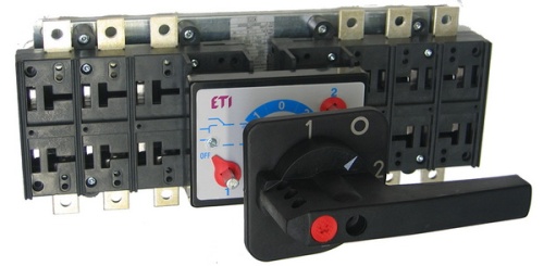Переключатель нагрузки LA1/D 160A 3P COH 1-0-2 (с вын.рук.) | код 004667021 | ETI
