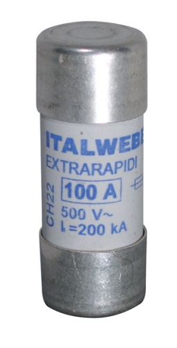 Предохранитель CH22UQ/100A/500V aR (200 kA) | код 002645025 | ETI