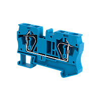 Клемма пружинная проходная, 6 мм?, синяя MTS-6BL | код 136890 | MEYERTEC