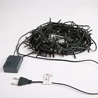 Гирлянда "ТВИНКЛ ЛАЙТ" (с контроллером) встроен. 120LED 15м 10Вт 220В бел. провод темн.-зел. ПВХ | код 303-055 | Neon-Night