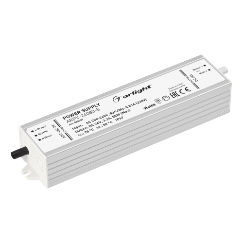 Блок питания ARPV-24080-B (24V, 3.3A, 80W) (ARL, IP67 Металл, 3 года) | Код. 20007 | Arlight