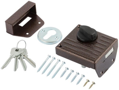 Замок накладной Зенит ЗН1-2, медь | код 66940 | FIT фото 2 Замок накладной Зенит ЗН1-2, медь | код 66940 | FIT фото 2