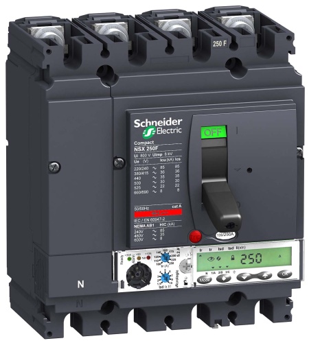 Автоматический выключатель 4П4Т MICR. 5.2A 160A NSX250B | код. LV431156 | Schneider Electric 