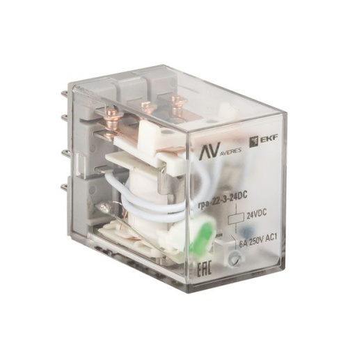 Реле промежуточное RPA 22/3 6A 24В DC AVERES | код rpa-22-3-24DC | EKF фото 2 Реле промежуточное RPA 22/3 6A 24В DC AVERES | код rpa-22-3-24DC | EKF фото 2