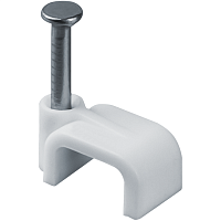 Скоба крепежная прямая с гвоздем d8мм OCS-08-50 пластик. (уп.50шт) ОНЛАЙТ 90703