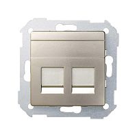 Адаптер на 2 RJ45(12) 75528-, 75540-, 75541-, 75544-39, шторки, S82,82N, шампань | код 82006-34 | Simon