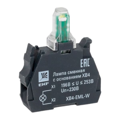 Лампа сменная c основанием XB4 белая 230В PROxima | код XB4-EML-W | EKF фото 2 Лампа сменная c основанием XB4 белая 230В PROxima | код XB4-EML-W | EKF фото 2