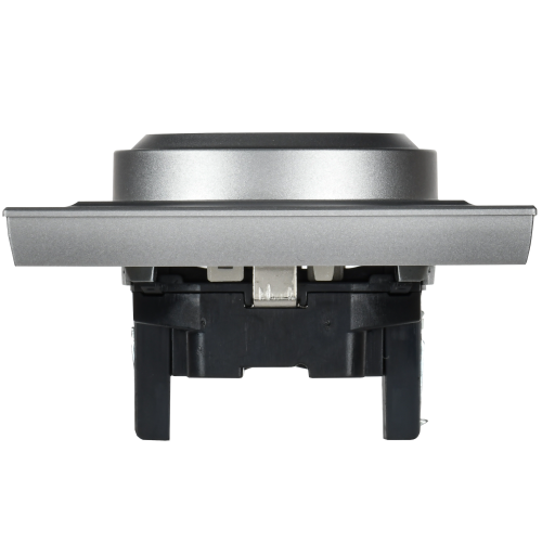 BRITE Розетка 2-местная с заземлением без защитных шторок 16А в сборе РС12-3-БрА алюминий | код BR-R21-16-K47-F | IEK фото 5