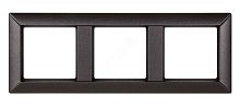 Рамка 3-местная для вертикальной и горизонтальной установки. Серия- Eco Profi. Материал- термопласт. Цвет- антрацит (крашеный) | код EP483AN | JUNG