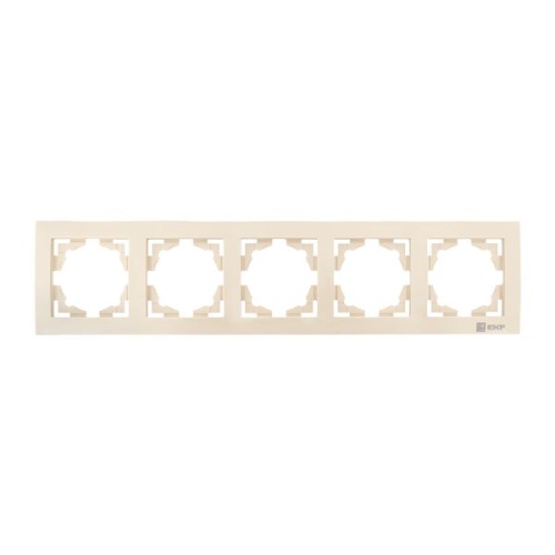 Валенсия рамка 5-местная кремовая PROxima | код EWM-G-305-20 | EKF фото 2
