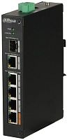 Коммутатор DH-PFS3106-4ET-60 4х100Мбит 1G 1SFP 3PoE+ 60Вт неуправляемый | код 1365854 | Dahua