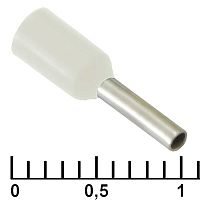 Наконечник на кабель RUICHI DN00706, белый, 1.2x6 мм | код 58671 | Ruichi