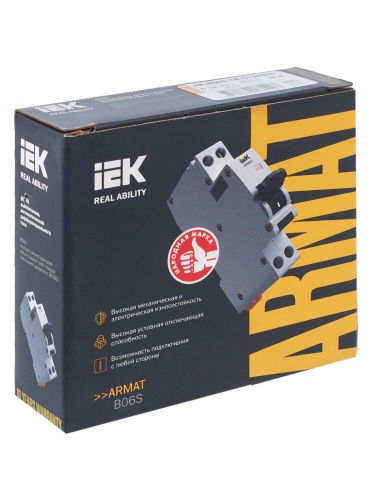 ARMAT Автоматический выключатель дифференциального тока B06S 1P+NP C13 30мА тип A (18мм) | код AR-B06S-1N-C13A030 | IEK  фото 7