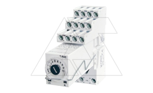 Таймер T-R4E-2014-23-1012, 6А, 4CO,12VDC, запас хода 100ч (цоколь GZM4 или GZT4) | код 854940 | Relpol