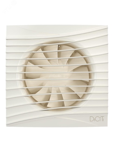 Вентилятор осевой вытяжной с обратным клапаном D125 декоративный | код SILENT 5C Ivory | DiCiTi