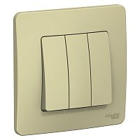 Выключатель 3-кл. СП Blanca 10А IP20 (сх. 1+1+1) 250В беж. | код. BLNVS100507 | Schneider Electric