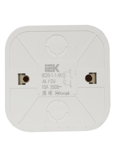Выключатель 1-клавишный для открытой установки с индикацией ВС20-1-1-ХК 10А GLORY кремовый | код EVH11-K33-10 | IEK фото 3