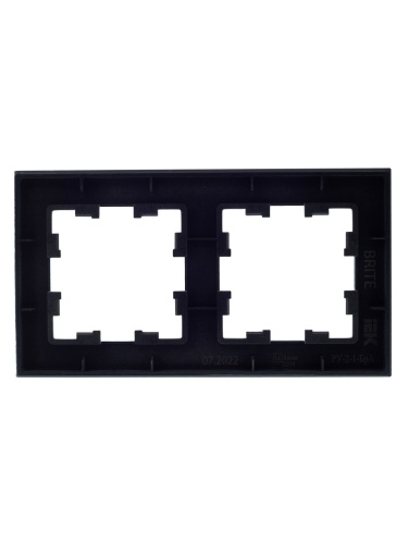 Рамка 2-м BRITE РУ-2-1-БрА металл алюм. | код. BR-M22-M-K47 | IEK фото 4