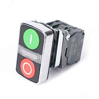 Кнопка SB4 двойн в сборе модуль 22мм з I+сигн лампа+кр О металл 24ВDC 1НО+1НЗ | код SB4BW7A3741B5 | Systeme Electric