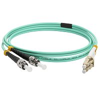 Патч-корд оптический LANMASTER, дуплексный, LC/PC-ST/PC, OM3, LSZH, 5.0 м | код LAN-2LC-2ST/OM3-5.0 | LANMASTER