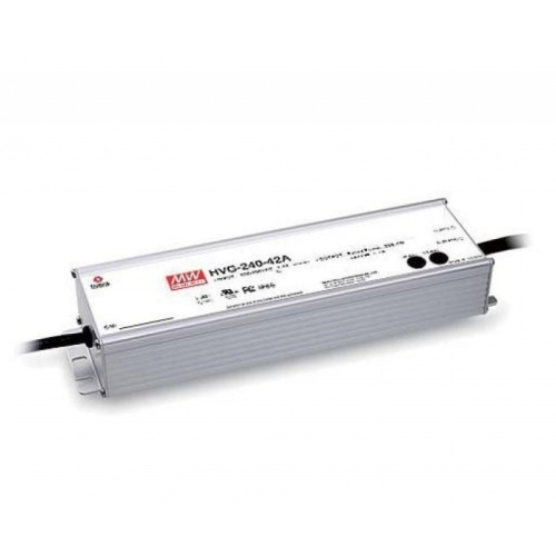 Источник питания AC-DC, 243Вт, IP65, вход 180…528В AC, 47…63Гц/254…747В DC, ККМ, выход 54В/4.5А, изоляция 3750В AC, в кожухе 254.2х68х38.8 мм, -40…+70С, рег. выхода | код HVG-240-54A | MeanWell