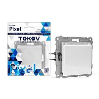 Розетка 1-м СП Pixel 16А IP20 с заземл. защ. шторки с крышкой механизм бел. | код TKE-PX-R1ZSW1-C01 | TOKOV ELECTRIC