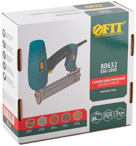 Степлер электрический 1800Вт 35уд/мин скобы 15-25мм FIT 80632 фото 3