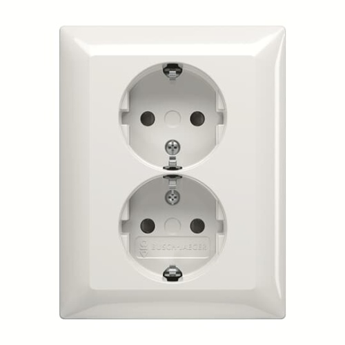 Basic 55 - Розетка 2x2P+E нем. стд. (белый) | код 2TKA00003904 | ABB