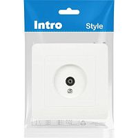 Розетка TV одиночная, IP20, СУ, белый Intro 7-301-01 Style | код Б0060647 | ЭРА