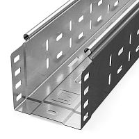 Лоток перфорированный Стандарт INOX (AISI 304) 100х100х3000 (0,8 мм) (3 м/уп) Промрукав | код PR16.2329 | ПРОМРУКАВ
