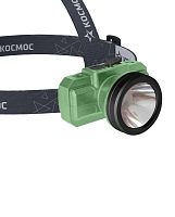 Фонарь аккумуляторный налобный 2Вт LED Li-ion 14500 500мА.ч корпус ABS-пластик USB-шнур type C регулируемый эласт. ремешок | код KOC516Lit | КОСМОС