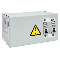 Ящик с понижающим трансформатором ЯТП 0,25кВА 220/36В Basic | код yatp0,25-220/36v-2a | EKF