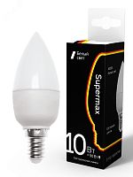 Лампа светодиодная LED 10Вт свеча 220В Е14 4000К белый 800 лм | код Sup_LED10wCNE1440 | Космос