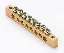 Шина нулевая 8 групп/крепеж по краям, сеч. 6x9 м | код. 32002DEK | DEKraft