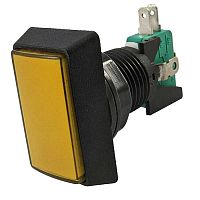 Кнопка GMSI прямоугольная RUICHI 3B-R с LED подсветкой 12 В, 5 А, 30 мОм, 250 В, no-nc+nc-no, желтая | код 79593 | Ruichi