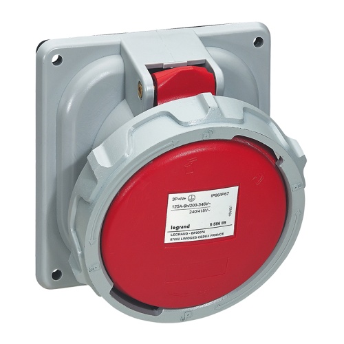 Розетка встроенная - 125А - 3К+З - 380В - IP67 | код 555688 | Legrand
