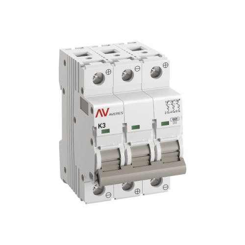 Выключатель автоматический AV-10 DC 3P 3A (K) 10kA EKF AVERES | код mcb10-DC-3-03K-av | EKF фото 3