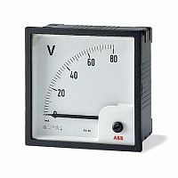 Вольтметр щитовой ABB VLM 250В DC, аналоговый, кл.т. 1,5 |  код. 2CSG212180R4001 |  ABB