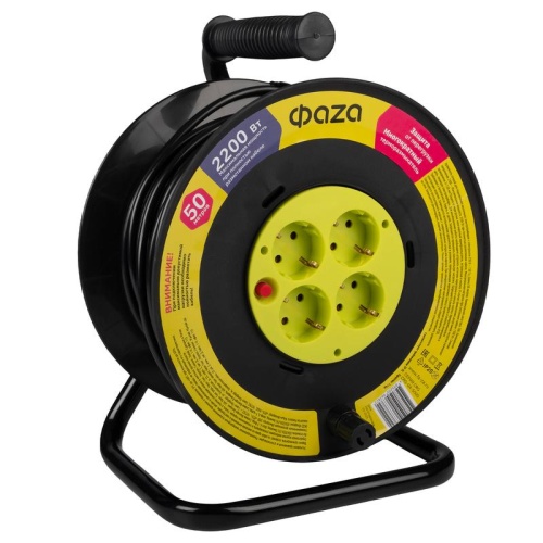 Удлинитель на катушке 4х50м с с заземл. CRG-04-5000 ФАZА 5063822 фото 10